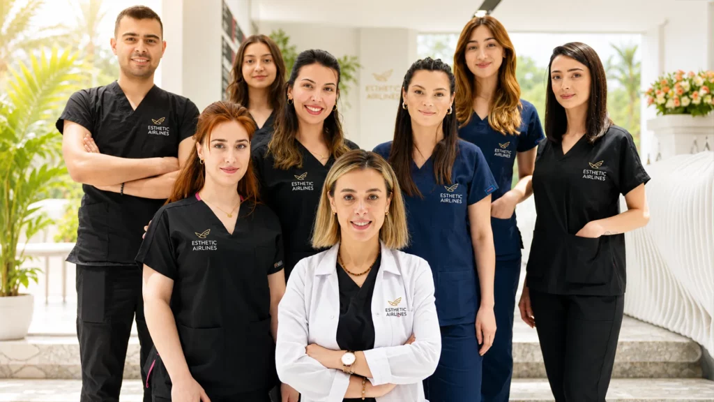 Haartransplantatie team Esthetic-Airlines kliniek Istanbul